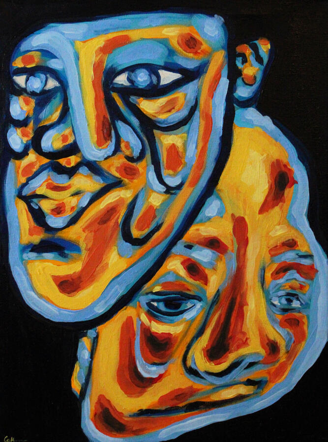 &quot;Double Trouble&quot; Acryl auf Leinwand 20x30cm