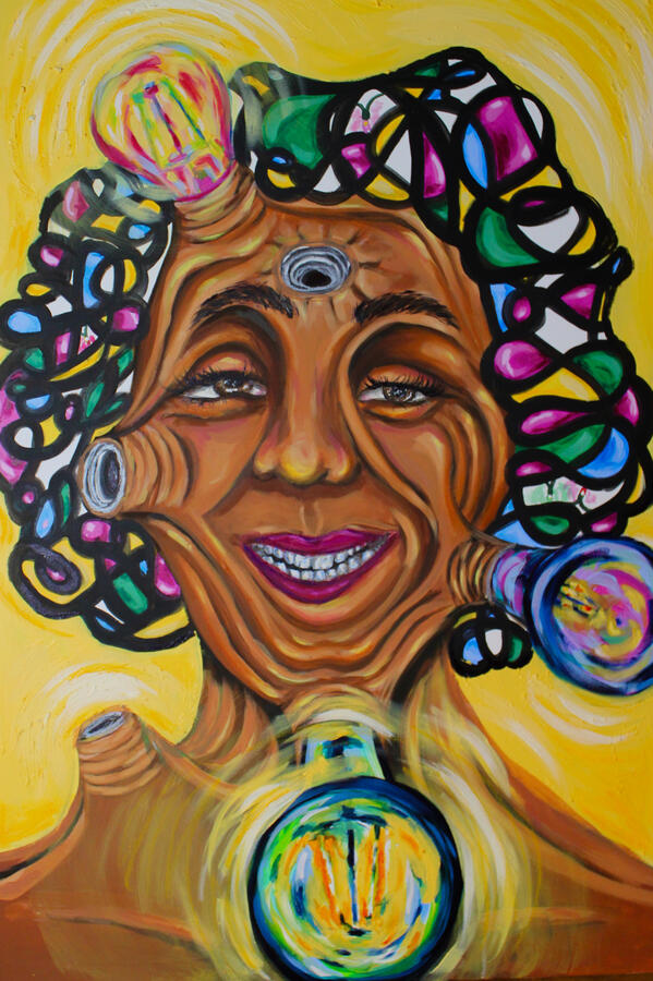 &quot;Einfallspinsel&quot; mixed Media auf Leinwand 80x100cm