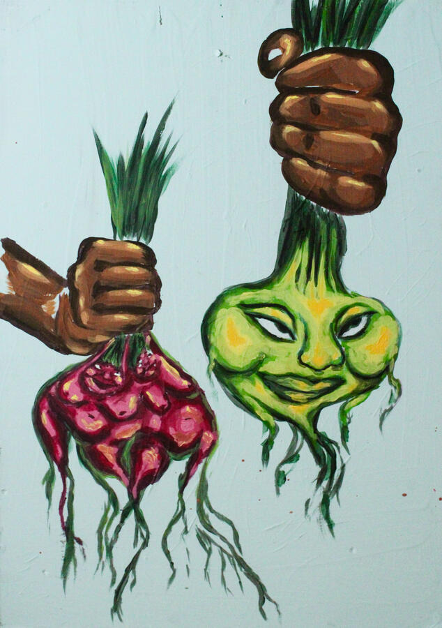 &quot;Sexy veggy&quot; Acryl auf Leinwand 40x60cm